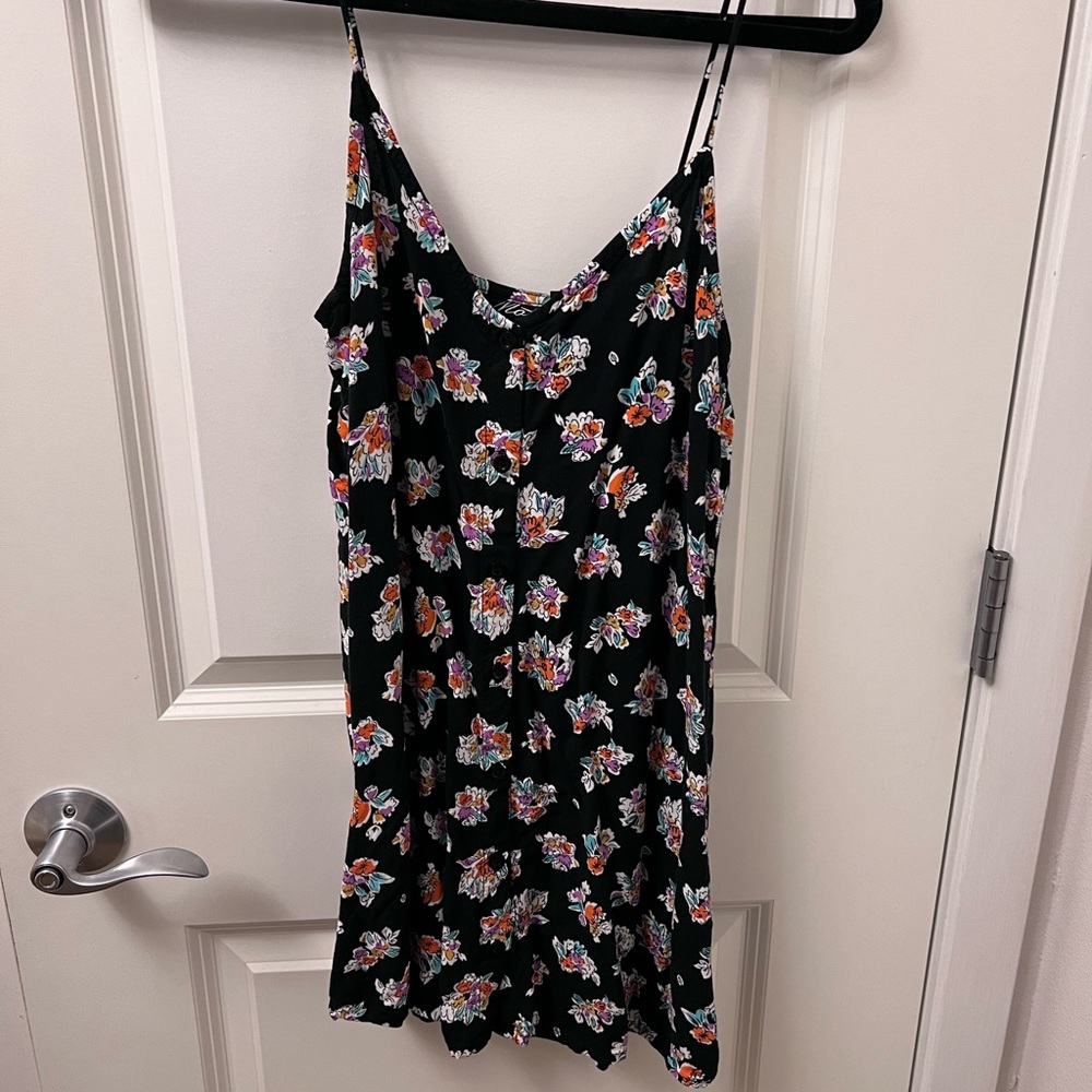 Black Floral Mini Dress